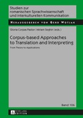 Cover: Corpus-based Approaches to Translation and Interpreting - Peter Lang Verlag