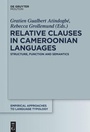 Cover: Relative Clauses in Cameroonian Languages - De Gruyter Mouton