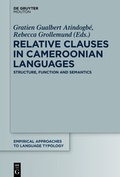 Cover: Relative Clauses in Cameroonian Languages - De Gruyter Mouton