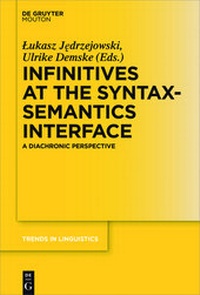 Enlarge image Cover: Infinitives at the Syntax-Semantics Interface - De Gruyter Mouton