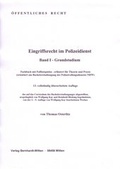 Bild: Eingriffsrecht im Polizeidienst, Band I, Grundstudium - Bernhardt, Horst