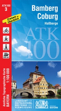 Abbildung von: ATK100-3 Bamberg-Coburg (Amtliche Topographische Karte 1:100000) - Landesamt für Digitalisierung, Breitband und Vermessung, Bayern