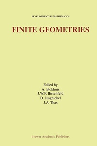 Abbildung von: Finite Geometries - Kluwer Academic Publishers