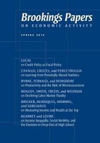 Enlarge image Cover: Brookings Papers on Economic Activity: Spring 2016 - Brookings Institution