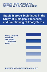 Abbildung von: Stable Isotope Techniques in the Study of Biological Processes and Functioning of Ecosystems - Kluwer Academic Publishers