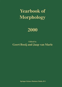Abbildung von: Yearbook of Morphology 2000 - Kluwer Academic Publishers