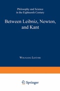 Cover: Between Leibniz, Newton, and Kant - Springer