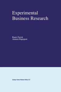 Enlarge image Cover: Experimental Business Research - Kluwer Academic Publishers