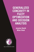 Cover: Generalized Concavity in Fuzzy Optimization and Decision Analysis - Kluwer Academic Publishers