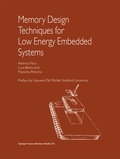 Cover: Memory Design Techniques for Low Energy Embedded Systems - Kluwer Academic Publishers