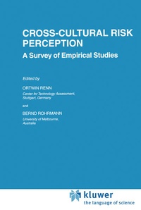 Enlarge image Cover: Cross-Cultural Risk Perception - Kluwer Academic Publishers
