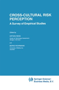 Enlarge image Cover: Cross-Cultural Risk Perception - Springer