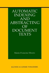 Enlarge image Cover: Automatic Indexing and Abstracting of Document Texts - Springer