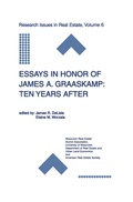 Cover: Essays in Honor of James A. Graaskamp: Ten Years After - Springer