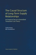 Cover: The Causal Structure of Long-Term Supply Relationships - Springer