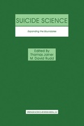 Cover: Suicide Science - Springer