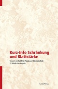 Cover: Kurz-Info Schr&auml;nkung und Blattst&auml;rke - Swiridoff