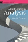 Cover: A First Course in Analysis - Cambridge University Press