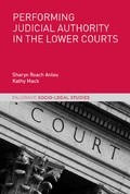 Cover: Performing Judicial Authority in the Lower Courts - Palgrave Macmillan