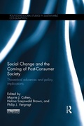 Cover: Social Change and the Coming of Post-consumer Society - Routledge