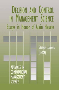Enlarge image Cover: Decision & Control in Management Science - Springer