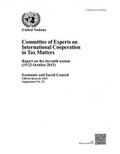 Cover: Report on the Eleventh Session of the Committee of Experts on International Cooperation in Tax Matters - United Nations