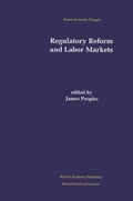 Cover: Regulatory Reform and Labor Markets - Springer