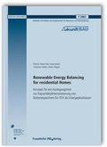 Cover: Renewable Energy Balancing for residential Homes. - Fraunhofer IRB Verlag