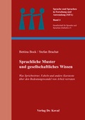 Cover: Sprachliche Muster und gesellschaftliches Wissen - Kovac, Dr. Verlag