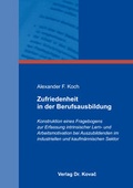 Cover: Zufriedenheit in der Berufsausbildung - Kovac, Dr. Verlag