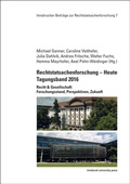 Cover: Rechtstatsachenforschung - Heute Tagungsband 2016 - innsbruck university press