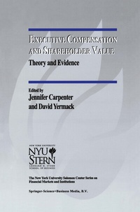 Enlarge image Cover: Executive Compensation and Shareholder Value - Springer