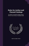 Cover: Rules for Author and Classed Catalogs - Palala Press
