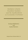 Cover: Multiple Criteria Decision Making and its Applications to Economic Problems - Springer