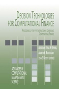 Cover: Decision Technologies for Computational Finance - Kluwer Academic Publishers