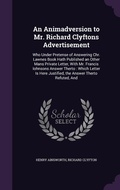 Cover: An Animadversion to Mr. Richard Clyftons Advertisement - Palala Press