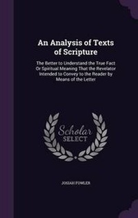 Enlarge image Cover: An Analysis of Texts of Scripture - Palala Press