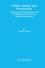 Cover: Claim, Intent, and Persuasion - Kluwer Academic Publishers