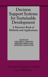 Enlarge image Cover: Decision Support Systems for Sustainable Development - Kluwer Academic Publishers