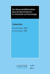 Abbildung von: Der Wissenschaftliche Beirat beim Bundesministerium für Wirtschaft - Gutachten - De Gruyter Oldenbourg