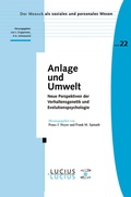 Cover: Anlage und Umwelt - De Gruyter Oldenbourg