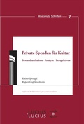 Cover: Private Spenden f&uuml;r Kultur - De Gruyter Oldenbourg