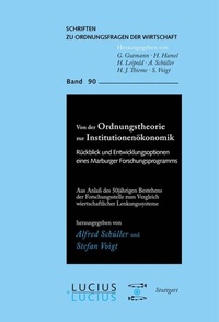 Abbildung von: Von der Ordnungstheorie zur Institutionenökonomik - De Gruyter Oldenbourg