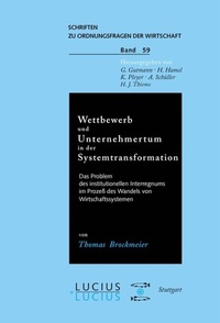 Abbildung von: Wettbewerb und Unternehmertum in der Systemtransformation - De Gruyter Oldenbourg
