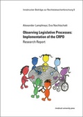 Cover: Observing Legilative Processes: Implementation of the CRPD - innsbruck university press