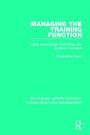Cover: Managing the Training Function - Routledge