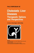 Cover: Cholestatic Liver Diseases: Therapeutic Options and Perspectives - Kluwer Academic Publishers
