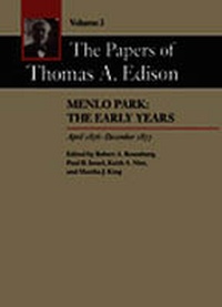 Enlarge image Cover: The Papers of Thomas A. Edison - Johns Hopkins University Press