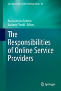 Cover: The Responsibilities of Online Service Providers - Springer