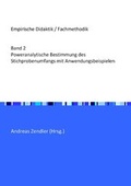 Cover: Empirische Didaktik / Fachmethodik / Poweranalytische Bestimmung des Stichprobenumfangs mit Anwendungsbeispielen - epubli